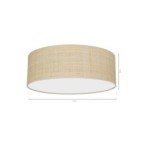 Lubinis šviestuvas MARSHALL WHITE / RATTAN 3xE27
