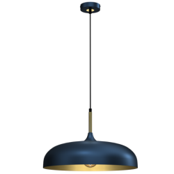 Pakabinamas šviestuvas LINCOLN BLUE/GOLD 1xE27 45cm