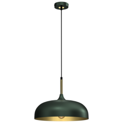 Pakabinamas šviestuvas LINCOLN GREEN/GOLD 1xE27 35cm