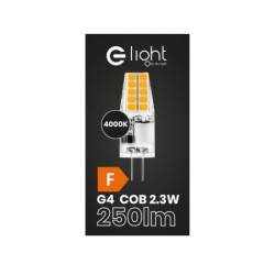 LED lemputė LED 2.3W G4 12V 4000K Silikoninė