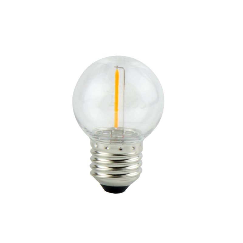 LED lemputė E27 1W 2700K 50lm 220-240V FILAMENT G45 Šilta balta