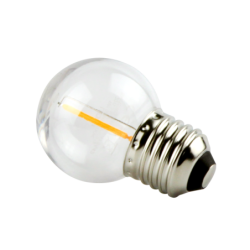 LED lemputė E27 1W 2700K 50lm 220-240V FILAMENT G45 Šilta balta