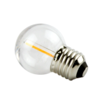 LED lemputė E27 1W 2700K 50lm 220-240V FILAMENT G45 Šilta balta