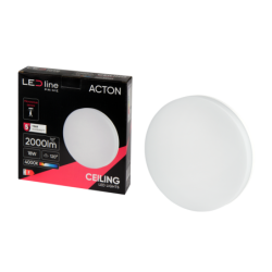 LED lubinis šviestuvas PRIME ACTON 18W 2000lm 4000K IP54 apvalus motion sensor Neutrali balta