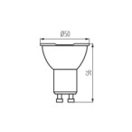 LED lemputė IQ-LEDEX GU10 4,7W NW 4000K 230V 850lm 50000h Plastikas (Neutrali balta)