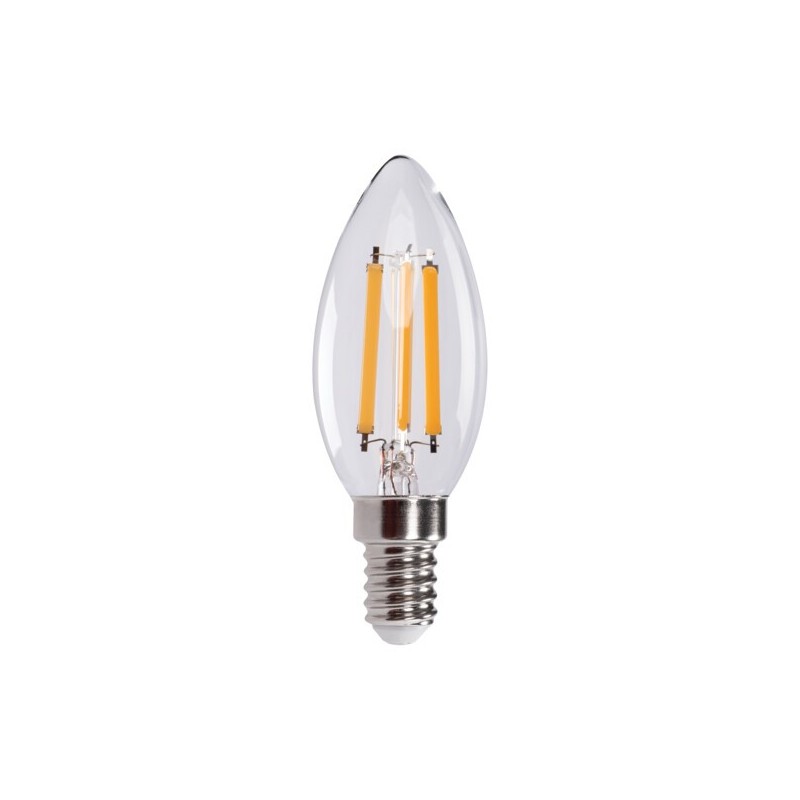 LED lemputė XLEDEX E14 C35 3,8W WW 2700K 230V 806lm 50000h Stiklas (Šilta balta)