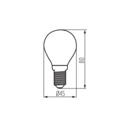 LED lemputė XLEDEX E14 G45 3,8W NW 4000K 230V 806lm 50000h Stiklas (Neutrali balta)