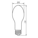 LED lemputė XLED HP E40 D90 36W NW 4000K 230V 6000lm 25000h Stiklas (Neutrali balta)