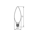 LED lemputė XLED E14 C35 7W WW 2700K 230V 1055lm 15000h Stiklas (Šilta balta)