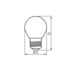 LED lemputė XE27 G45 4,5W NW 4000K 230V 470lm 15000h Stiklas (Neutrali balta)