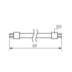 LED lemputė T8 60cm 9-NW 4000K G13 9W 230V 900lm 20000h Stiklas (Neutrali balta)