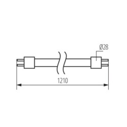 LED lemputė T8 18-CW 120cm 6500K G13 18W 230V 1820lm 20000h Stiklas (Šalta balta)