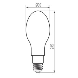 LED lemputė XLED HP D90E27 26W NW 4000K E27 230V 4000lm 25000h Stiklas (Neutrali balta)