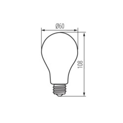 LED lemputė XLED W A60 8,5W WW 2700K E27 230V 1055lm 15000h Stiklas (Šilta balta)