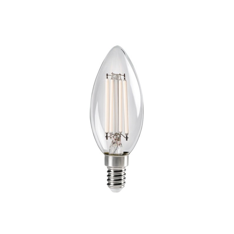 LED lemputė XLED W E14 C35 4,5W WW 2700K 230V 470lm 15000h Stiklas (Šilta balta)