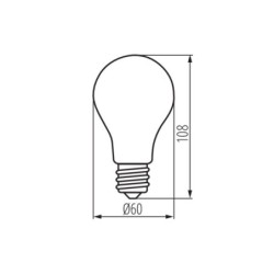 Pritemdoma LED lemputė XLEDIM E27 A60 11W NW 4000K 230V 1521lm 15000h Stiklas (Neutrali balta)