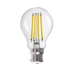 Pritemdoma LED lemputė XLEDIM B22 A60 12W CW 6500K 230V 1521lm 15000h Stiklas (Šalta balta)
