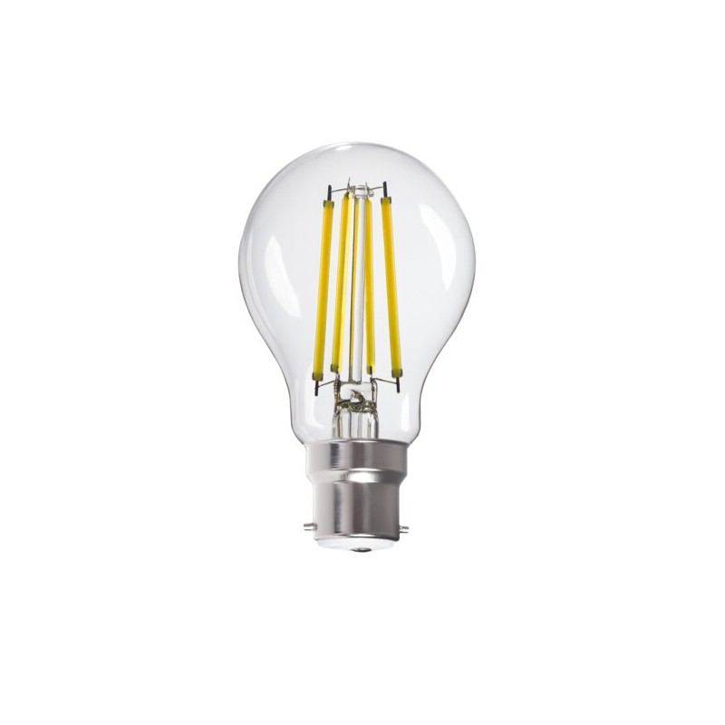 Pritemdoma LED lemputė XLEDIM B22 A60 12W CW 6500K 230V 1521lm 15000h Stiklas (Šalta balta)