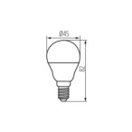 LED lemputė IQ-LED E14 G45 5,9W CW 6500K 230V 806lm 25000h Plastikas (Šalta balta)