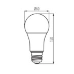 LED lemputė IQ-LED A60 11W WW 2700K E27 230V 1521lm 25000h Plastikas (Šilta balta)