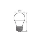 LED lemputė IQ-E27 G45 3,4W NW 4000K 230V 470lm 25000h Plastikas (Neutrali balta)