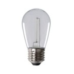 LED lemputė ST45 0,9W E27 BL 230V 8lm 15000h Plastikas Mėlyna
