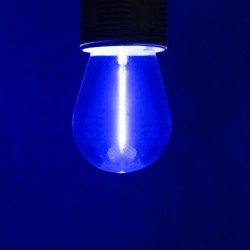 LED lemputė ST45 0,9W E27 BL 230V 8lm 15000h Plastikas Mėlyna