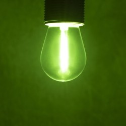 LED lemputė ST45 0,9W E27 GR 230V 8lm 15000h Plastikas Žalia