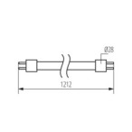 LED lemputė T8 GLASSv5 120cm 12W NW 4000K G13 230V 2220lm 40000h Stiklas (Neutrali balta)