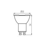 LED lemputė IQ-LEDEX GU10 2,5W NW 4000K 230V 450lm 50000h Plastikas (Neutrali balta)