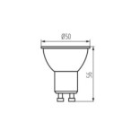 LED lemputė K GU10 6W NW 4000K 230V 500lm 20000h Plastikas (Neutrali balta)