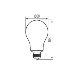 LED lemputė XLED A60 4W SW 1800K E27 230V 250lm 15000h Stiklas Šilta