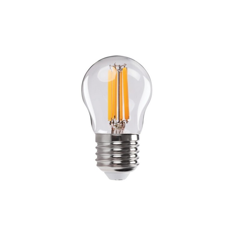 LED lemputė XE27 G45 6W WW 2700K 230V 806lm 15000h Stiklas (Šilta balta)