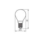 LED lemputė XLED E14 G45 6W WW 2700K 230V 806lm 15000h Stiklas (Šilta balta)