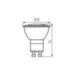 LED lemputė GU10 8W CW 5000K 230V 560lm 15000h Plastikas (Šalta balta)