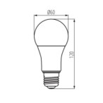 Pritemdoma LED lemputė IQ-LEDDIM A60 13,6W NW 4000K E27 230V 1521lm 25000h Plastikas (Neutrali balta)