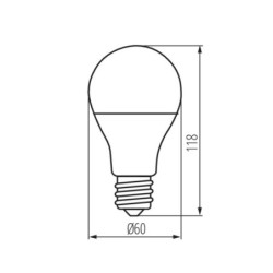 LED lemputė S A60 11,5WE27 RGBCCT 2700/6500K E27 230V 1055lm 15000h (Šilta, neutrali, šalta balta)