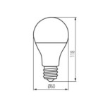 LED lemputė S A60 11,5WE27 RGBCCT 2700/6500K E27 230V 1055lm 15000h (Šilta, neutrali, šalta balta)