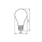 LED lemputė XLEDA60 7W NW STEPDIM 4000K E27 230V 810lm 15000h Stiklas (Neutrali balta)