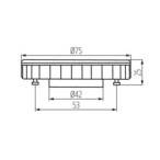 LED lemputė ESG 9W Gx5,3 NW 4000K 230V 600lm Aliuminio lydinys Plastikas (Neutrali balta)