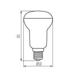 LED lemputė SIGO R50 E14 WW 3000K 230V 490lm 15000h Plastikas (Šilta balta)