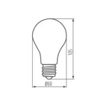 LED lemputė XLED A60 10W WW M 2700K E27 230V 1520lm 10000h Stiklas (Šilta balta)