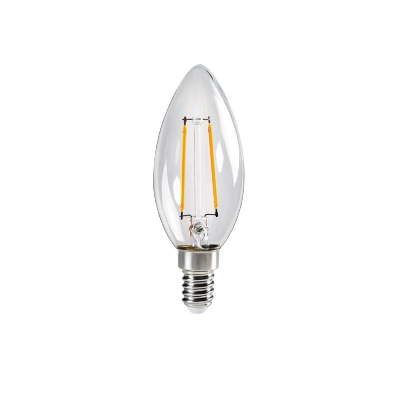 LED lemputė XLED E14 C35 2,5W WW 2700K 230V 250lm 15000h Stiklas (Šilta balta)