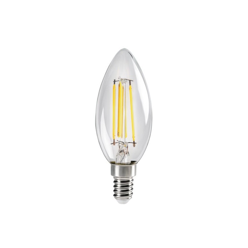 LED lemputė XLED E14 C35 4,5W NW 4000K 230V 470lm 15000h Stiklas (Neutrali balta)