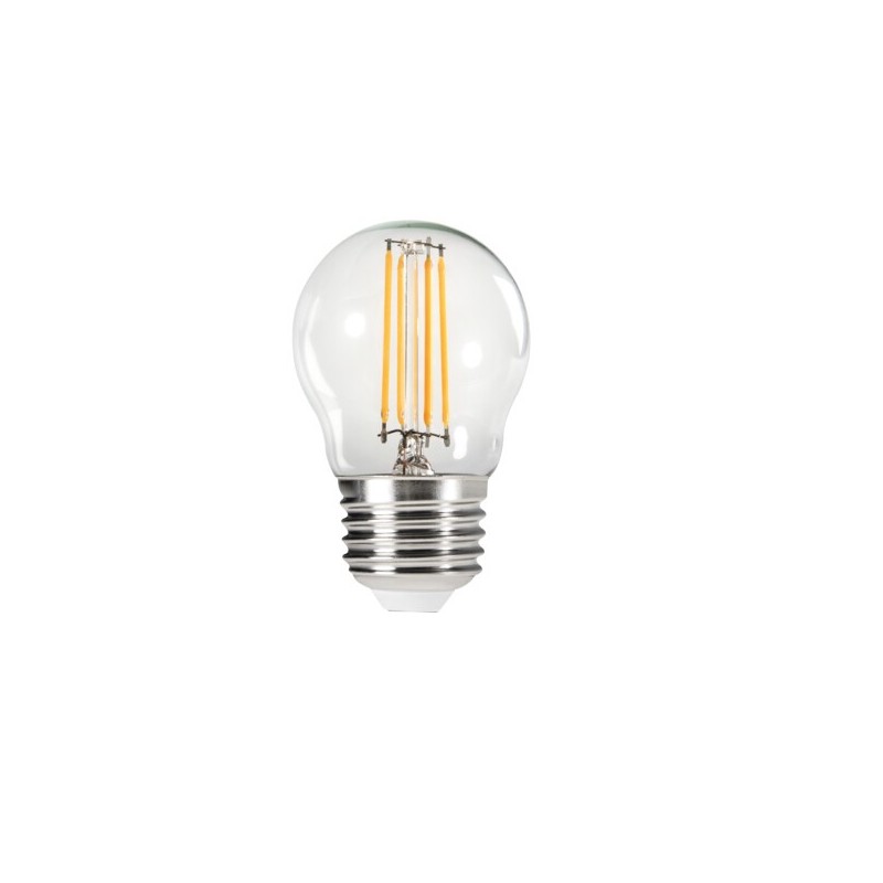LED lemputė XE27 G45 4,5W WW 2700K 230V 470lm 15000h Stiklas (Šilta balta)