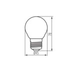LED lemputė XE27 G45 4,5W NW M 4000K 230V 470lm 15000h Stiklas (Neutrali balta)