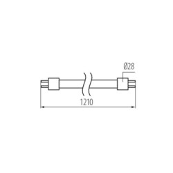 LED lemputė T8 GLASSv3 150cm 18W CW 6500K G13 230V 2700lm 30000h Stiklas (Šalta balta)