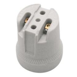 LED lemputės lizdas su laikikliu HLDR-E27-F K E27 Keramika pilka