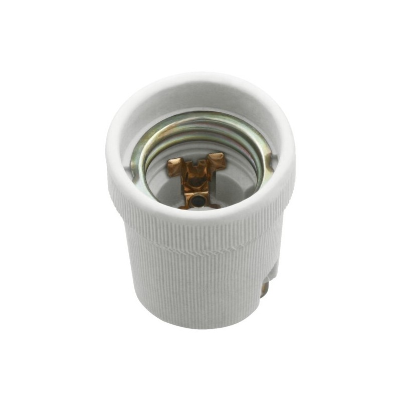 LED lemputės lizdas HLDR-E27-D K E27 Keramika pilka