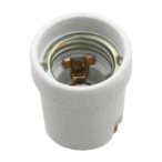 LED lemputės lizdas HLDR-E27-D K E27 Keramika pilka